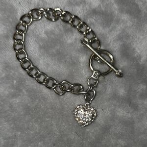 Silver Heart Charm Bracelet